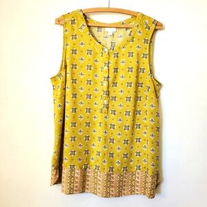 L EUC J Jill Green Boho Tank